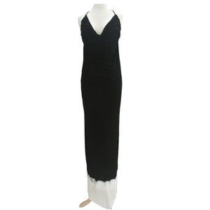 YOUNG FABULOUS & BROKE Halter maxi dress sz M Dip Dye jersey